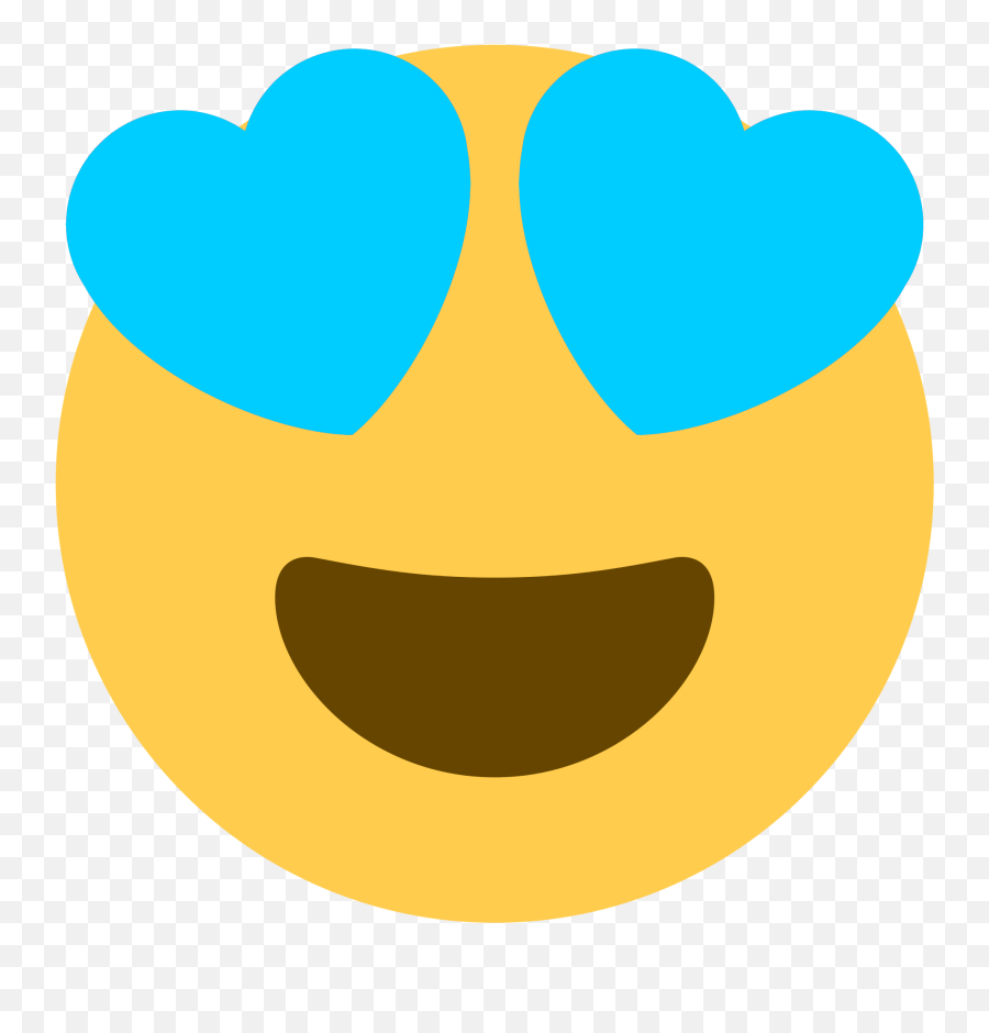 Bluehearts - Blue Heart Eyes Emoji,Oops Emoji