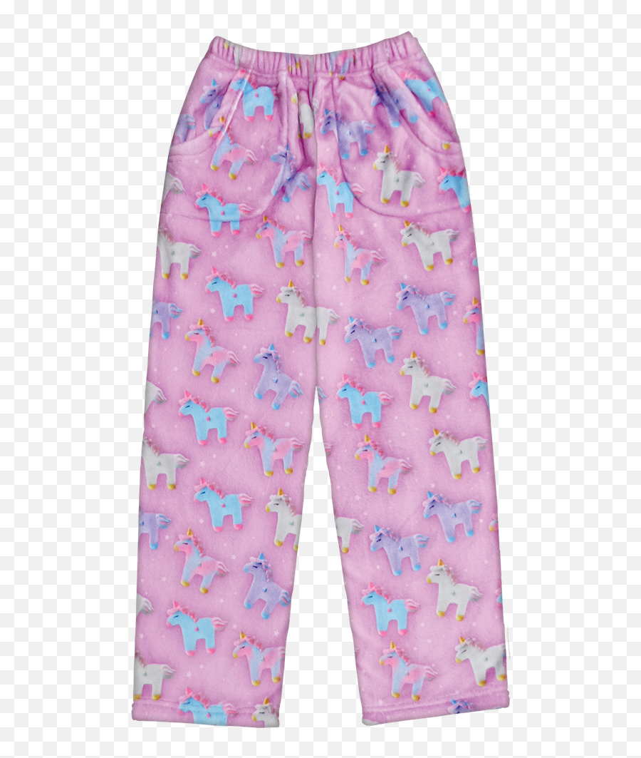 Unicorns And Stars Plush Pants - Pink Unicorn Pajama Pants Emoji,Emoji With Stars Around It