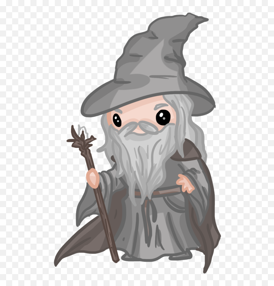 Gandalf Wizard Chibi Sticker By Cassie Wagenknecht - Gandalf Chibi Emoji,Wizard Emoji
