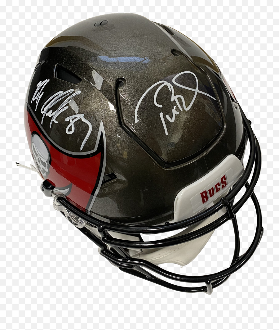 Tom Brady Rob Gronkowski Multi Autograph Helmet Authentic Flex Bucs - Motorcycle Helmet Emoji,Patriots Emoticon Gronk