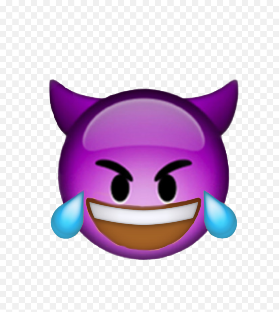 Evil Iphone Emoji Sticker - Iphone Emojis Devil,Ios Emojis Evil Smiley Face Png