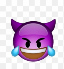 Evil Iphone Emoji Sticker - Iphone Emojis Devil,Ios Emojis Evil Smiley Face Png