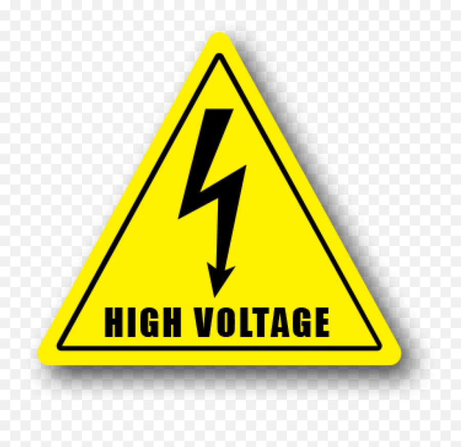 Download Hazard Sign High Warning Safety Voltage Clipart Png Emoji,Below Sign Emoticon