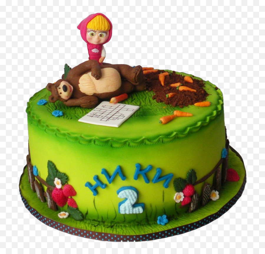 Masha And The Bear Cake Png Image Png Mart Emoji,Fondant Emojis