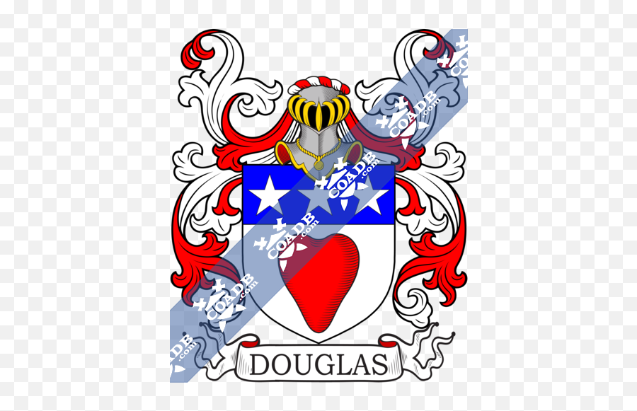 Douglas Family Crest Coat Of Arms And Name History Emoji,Bart With Breakn Heart Emojis