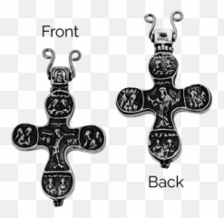 Catholic Jewelry - Sterling Silver Pendants Earrings Emoji,Eastern Rite Cross Emoji