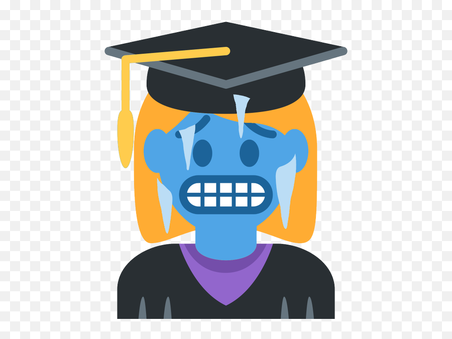 Emoji Face Mashup Bot On Twitter U200d Woman Student - Square Academic Cap,Cold Emoji Png