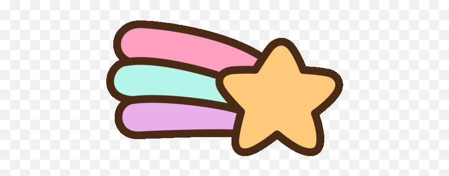 Shooting Star Rainbow Sticker By Pusheen For Ios U0026 Android - Shooting Star Kawaii Star Emoji,Llama Emoji Android