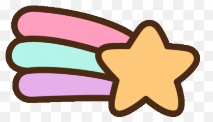 Shooting Star Rainbow Sticker By Pusheen For Ios U0026 Android - Shooting Star Kawaii Star Emoji,Llama Emoji Android