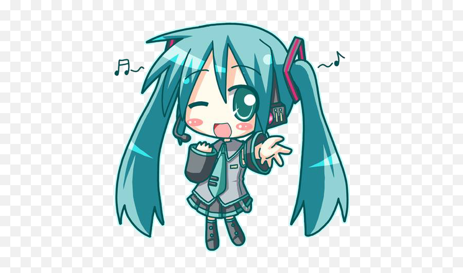 Hatsune Miku Chibi Sticker By Daniela - Chibi Hatsune Miku Emoji,Hatsune Miku Emoji