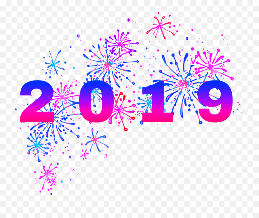 Download 2019 Newyear Fireworks Sparkle - Dot Emoji,Fireworks Emoji Png