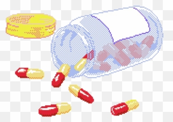 Pixel Medicament Medicine Vitamins Vitamin Tumblr - Drugs Pixel Png Emoji,Pixel Emoji Tumblr