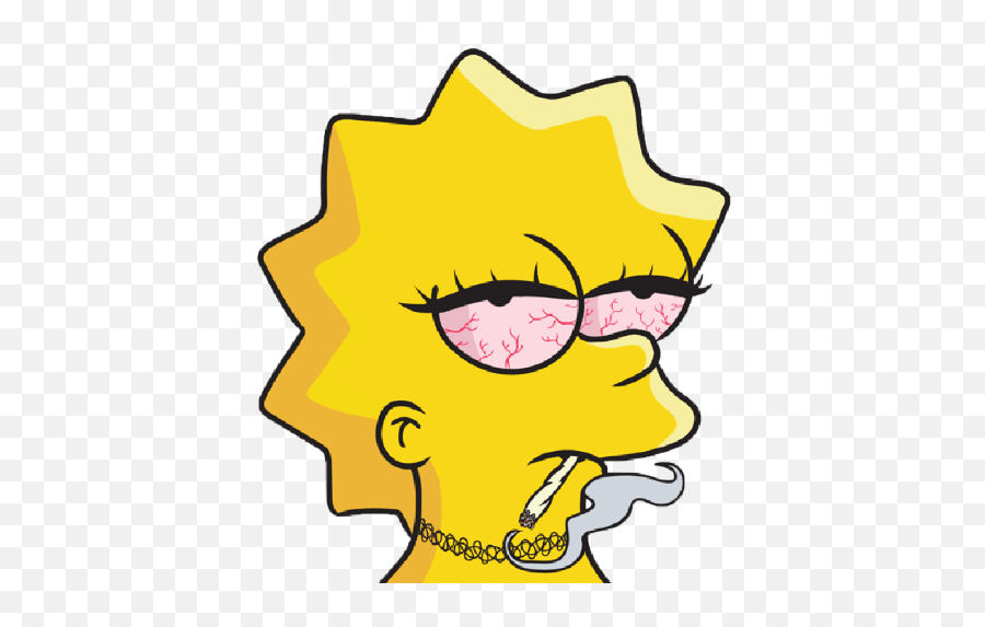 Weed - Lisa Simpson Smoking A Joint Emoji,Emojis For Weed