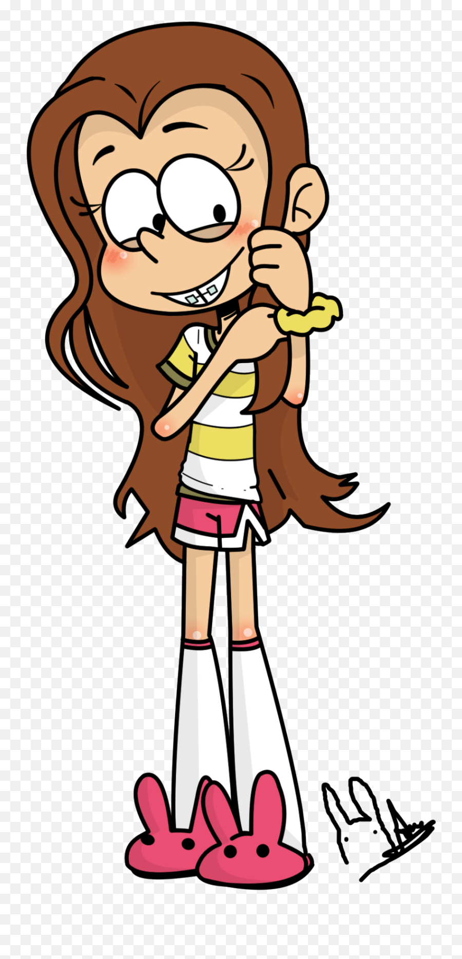 Hair Down Luan The Loud House Know Your Meme - Ronnie Anne I Lincoln Emoji,Emotion Cartoon Images