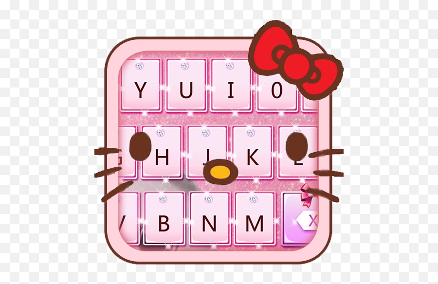 Lovely Cute Pink Cat Keyboard - Girly Emoji,Como Sao Os Emojis Do S6