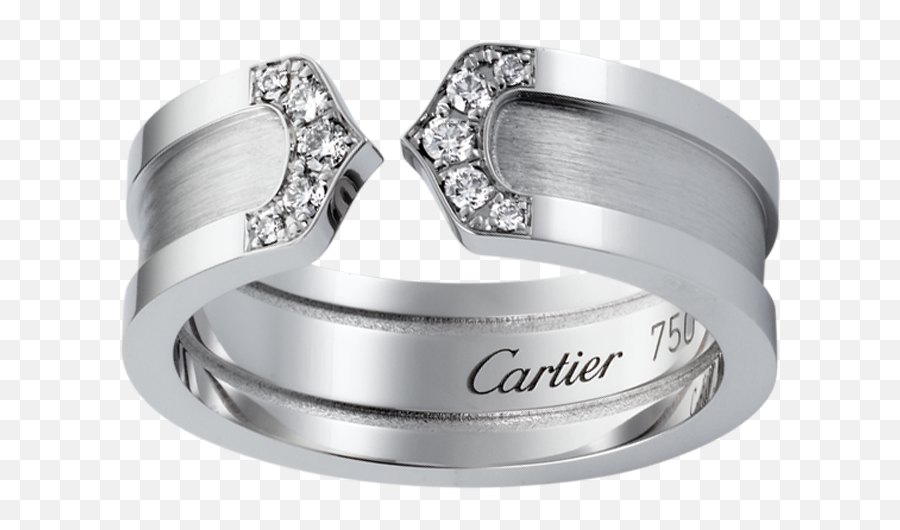 Double C Wedding Band - Diamond C De Cartier Rings Emoji,Emotions Cubic Zirconia 10k Gold Swirl Ring