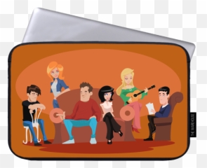Friends Printed Laptop Sleeves Price In - Friends Artwork Tv Show Emoji,Joey Artist Emotions On Sleeve Friends