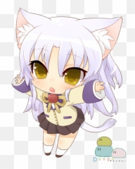 Neko Png - Anime Chibi Neko Png Angel Beats Kanade Chibi Angel Beats Kanade Chibi Emoji,Anime Chibi Emotion