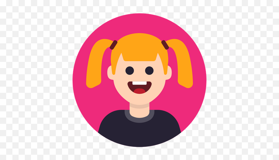 Girl - Womanavataremojihappypeoplekid Icon Of Flat Style Happy Avatar Emoji,Asian Emoji