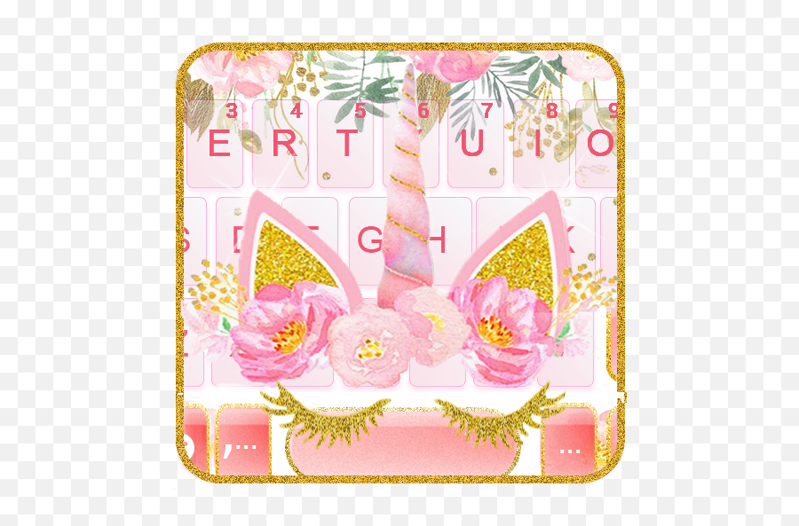 Pinky Floral Unicorn Keyboard Theme - Apps On Google Play Para Invitaciones De Unicornio Emoji,Google Play Unicorn Emoji