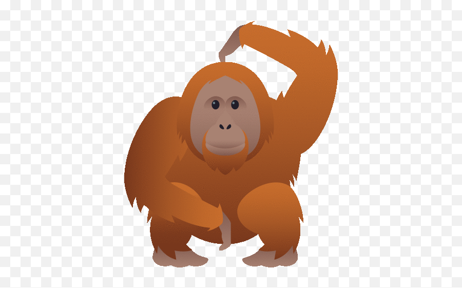 Orangutan Nature Gif - Orang Utan Emoji Black And White,Le Monke Emoji