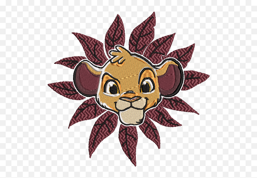 Simba Flowers Digitial Embroidery File - Pm2 5 And Cvd Emoji,Simba Master Of Emotion