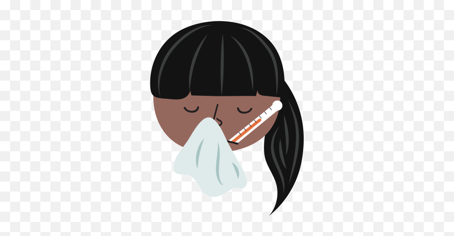 Kleenex Moment Emoji Sticker Pack - Hime Cut,Sneeze Emoji
