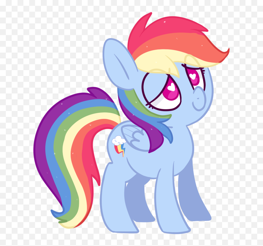 Pegacornss Cute Heart Eyes Rainbow Dash Safe Simple - Rainbow Little Pony Heart Emoji,Rainbow And Candy Emoji