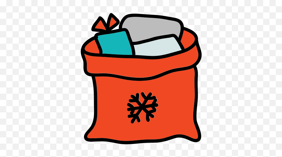 Santa Claus Bag Icon In Doodle Style - Household Supply Emoji,How To Do A Santa And Tree Emoji