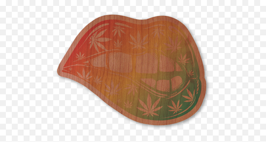 Weed Leaf Lips - Hemp Emoji,Is There A Weed Leaf Emoticon