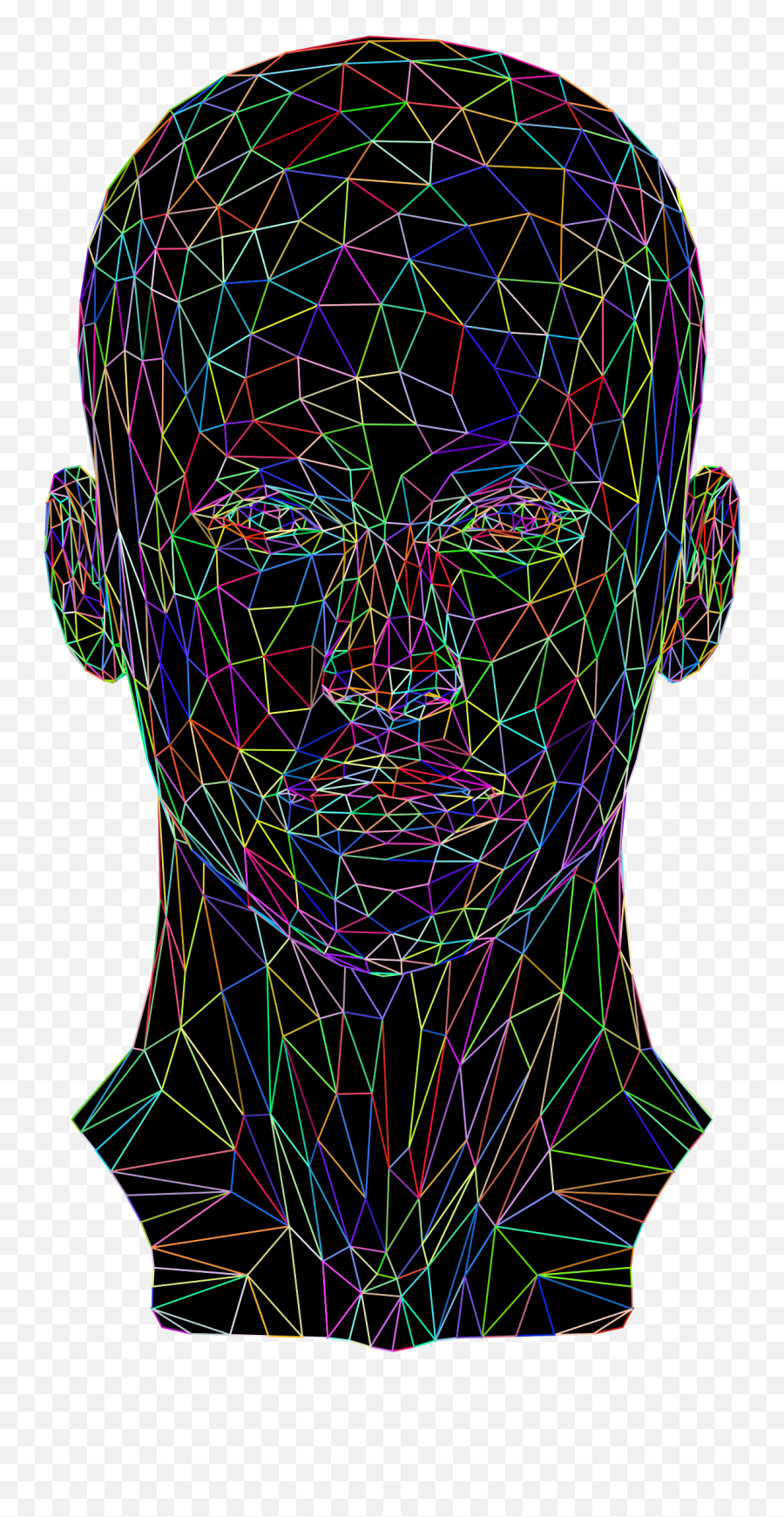 3d People Png - Human Clipart 3d Human Wireframe Face Png Low Poly Head Png Emoji,Emotion Faces Humans