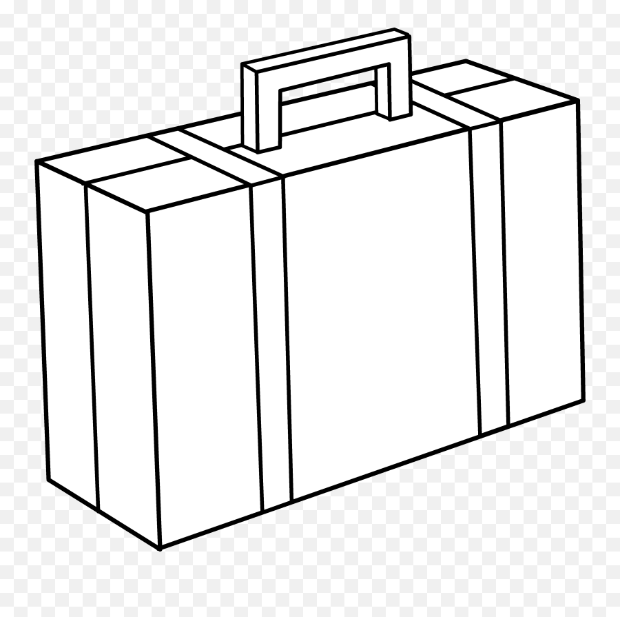 Suitcase Clipart - Suitcase Line Art Emoji,Suitcase Emoticon White