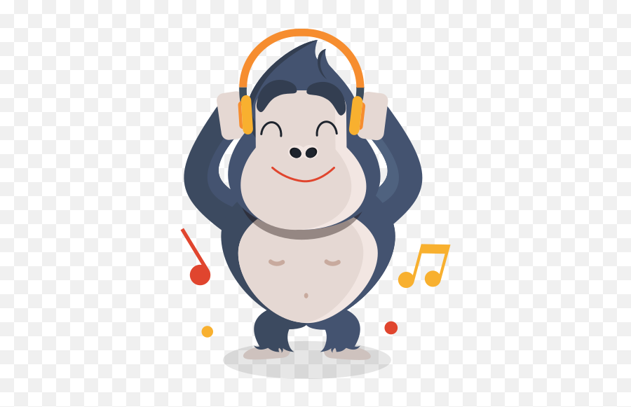 Music Stickers - Emoji Broken Leg,Google Gorilla Emoticon