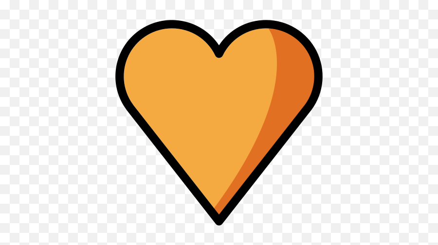 Orange Heart Emoji - Coração Laranja,Orange Heart Emoji