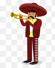Free Mariachi Musician Playing Trumpet - Musica De 16 De Septiembre Emoji,Facebook Emoticon Mariachi