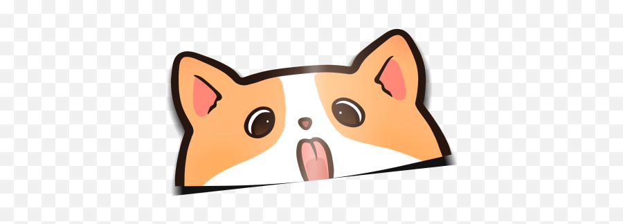 Corgi Lick Peeker - Soft Emoji,Anime Licking Emojis