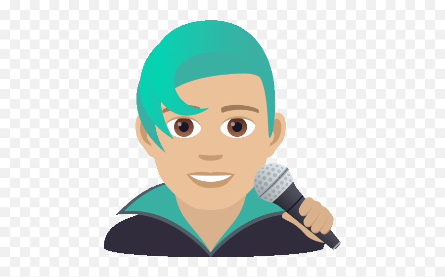 Singer Joypixels Sticker - Singer Joypixels Vocalist Emoji,Music And Singing Emojis