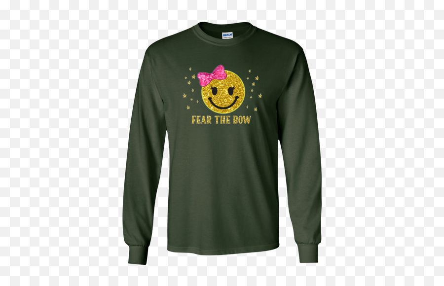 Fear The Cheer Bow Emoji Face Gold Pink Shirts - Amyshirt,Face :t Emoticon