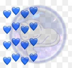Bandana Darkblue Hearts Nightdesign Emoji,Blue Emoji Meme