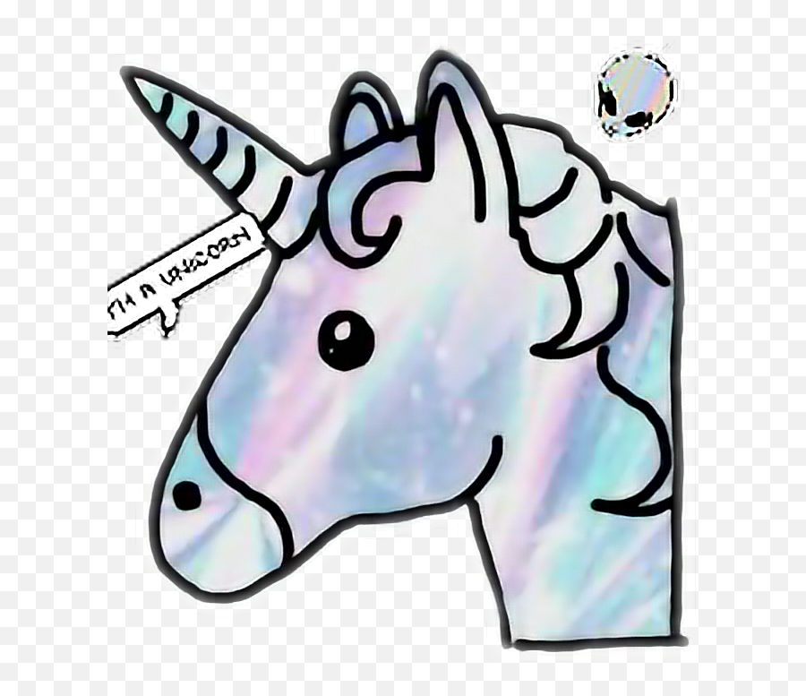 Download Unicorn Unicornremix Holographic Tumblr Love Png - Emoji Unicornio,Emoji Art Tumblr