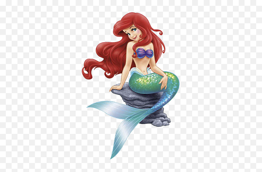 Ariel Sitting Rock Clipart Emoji,Disney Emoji Fabric