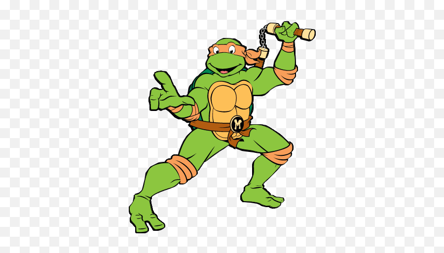 Free Transparent Emoji Png Download - Cartoon Teenage Mutant Ninja Turtles Michelangelo,Facebook Turtle Emoji