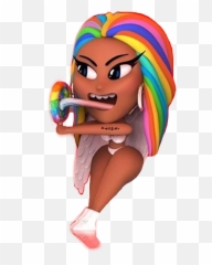 Discover Trending - Cartoon Nicki Minaj Drawing Emoji,Nicki Minaj Emoji
