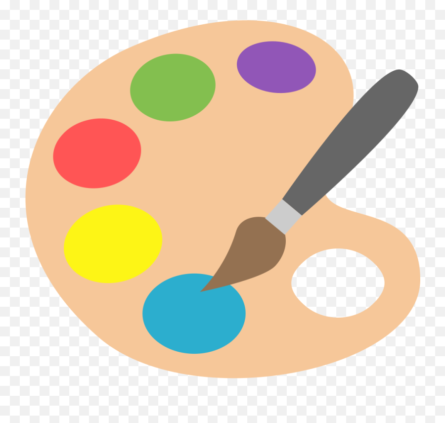 Artist Palette Emoji Clipart - Cartoon Paint Palette Png,Artist Emoji