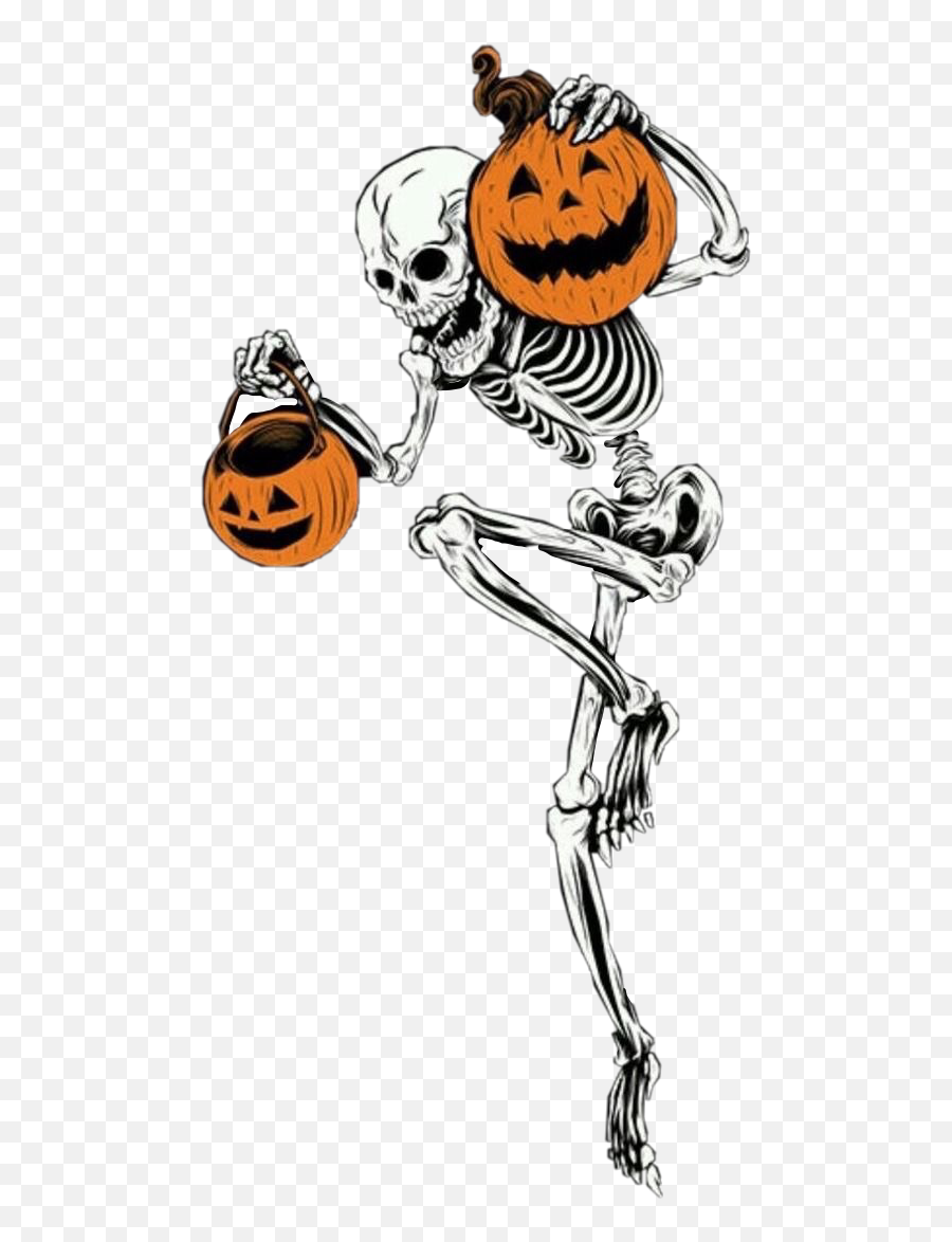 Skeleton Creeping Scary Spooky Sticker - Scary Emoji,Creeping Emoji