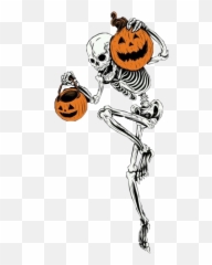 Skeleton Creeping Scary Spooky Sticker - Scary Emoji,Creeping Emoji