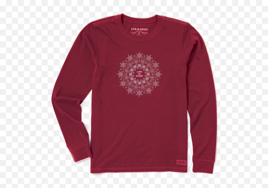 Womenu0027s Snowflake Mandala Long Sleeve Crusher Tee Life Is - Long Sleeve Emoji,Emoji Socks Foot Locker