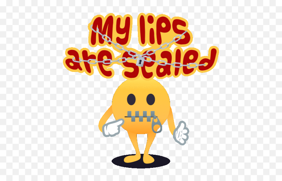 My Lips Are Sealed Smiley Guy Gif - Happy Emoji,Biting Lip Emoji