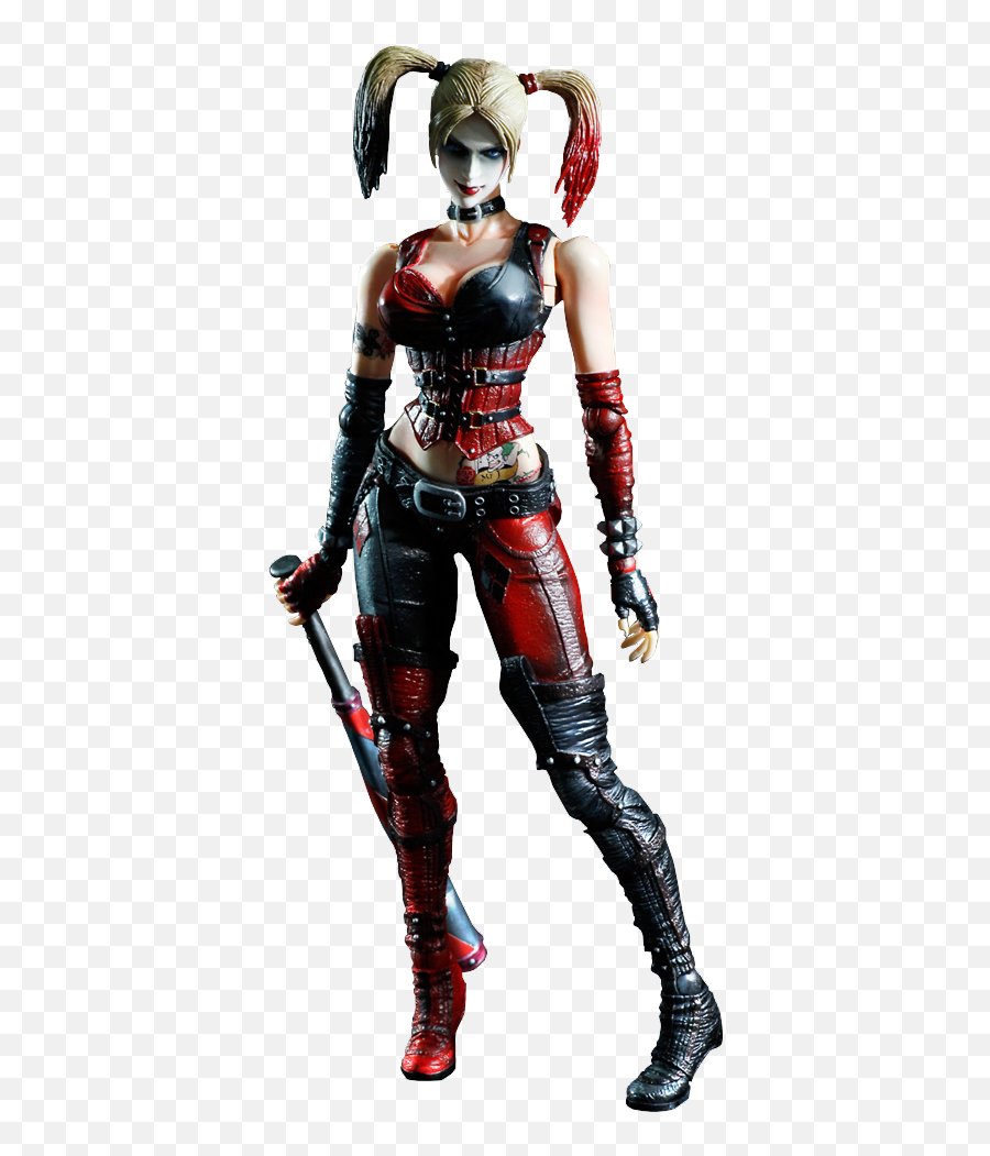 Download Hd Dc Comics Collectible Figure Harley Quinn - Arkham City Harley Quinn Kostüm Emoji,Arkham City Background Emoticon