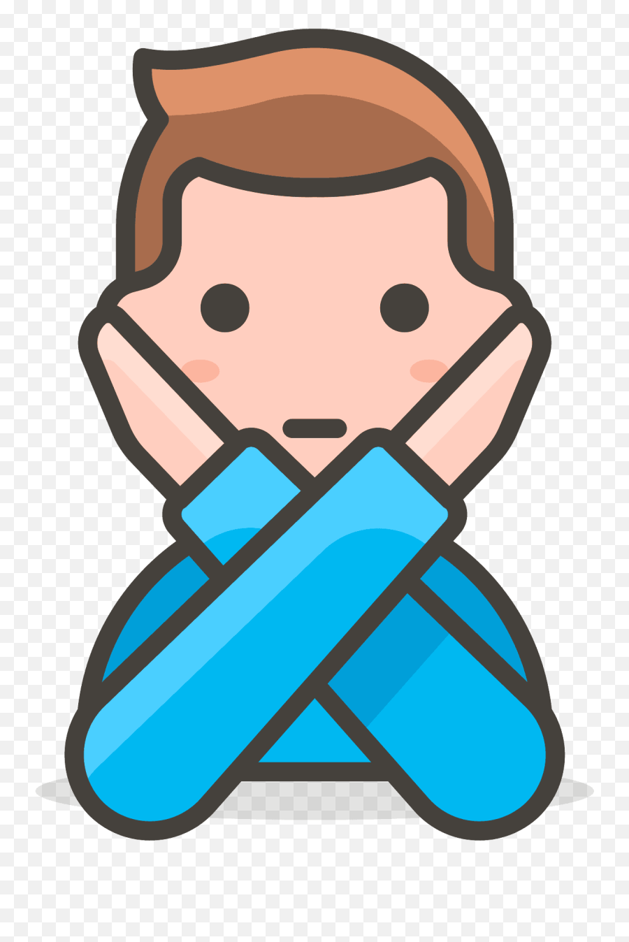 Man Gesturing No Emoji Clipart Free Download Transparent - Sad Boy Icon Png,No Emoji Png